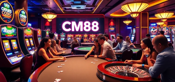 Experience CM88 excitement with vibrant casino games, lively players, and elegant atmosphere.